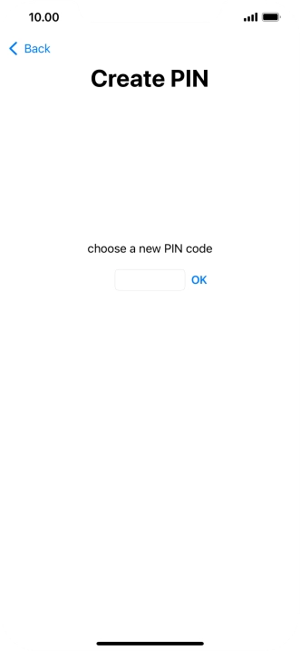 Key in a new four-digit PIN and press OK.
