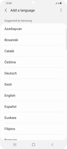 Press the required language.