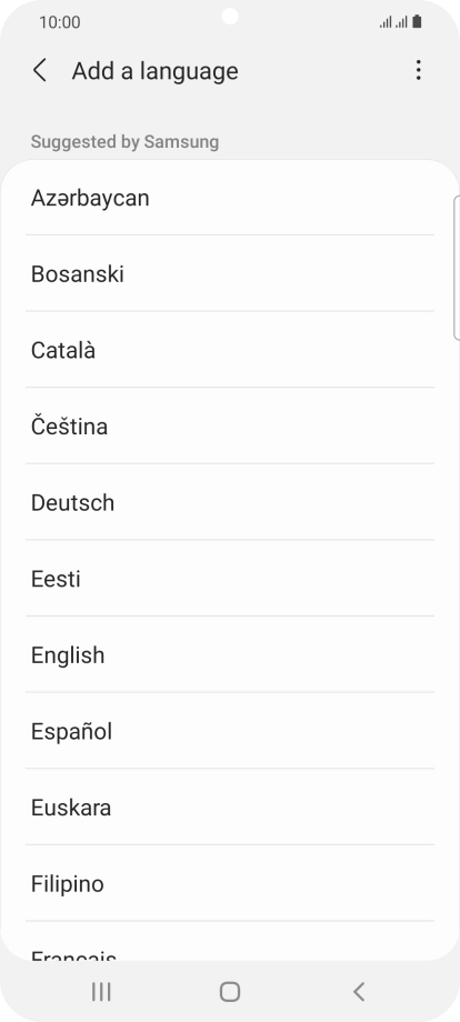 Press the required language.