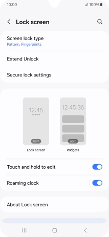 Press Screen lock type and key in the additional phone lock code you created earlier.