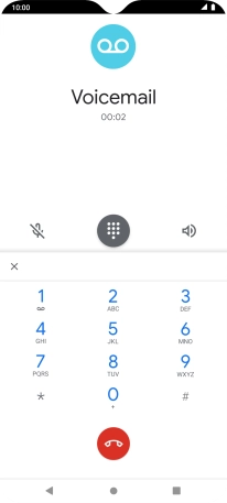 Press the end call icon.