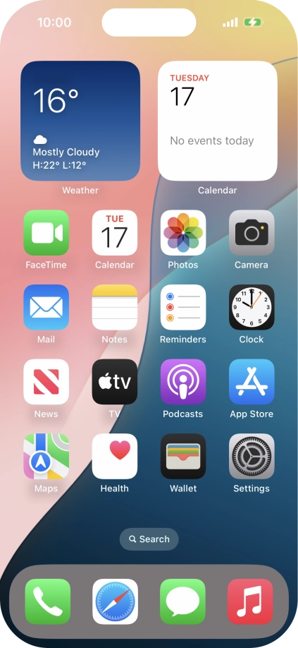 When the battery charging icon is displayed, the battery is charging.