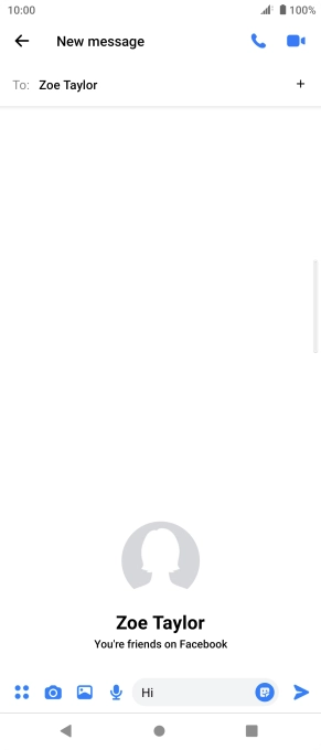 Write the required message and press the send icon.