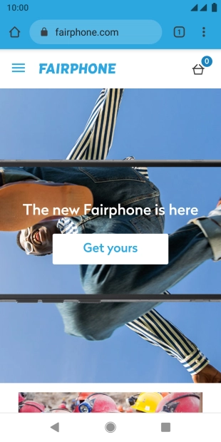Press the address bar.