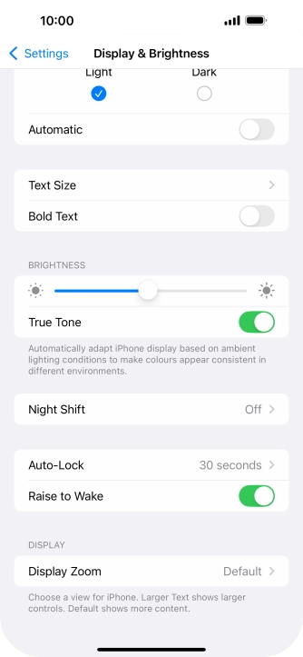 Press the indicator next to 