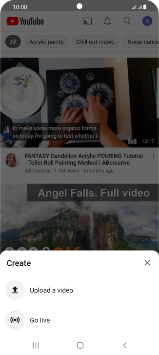Press Upload a video.