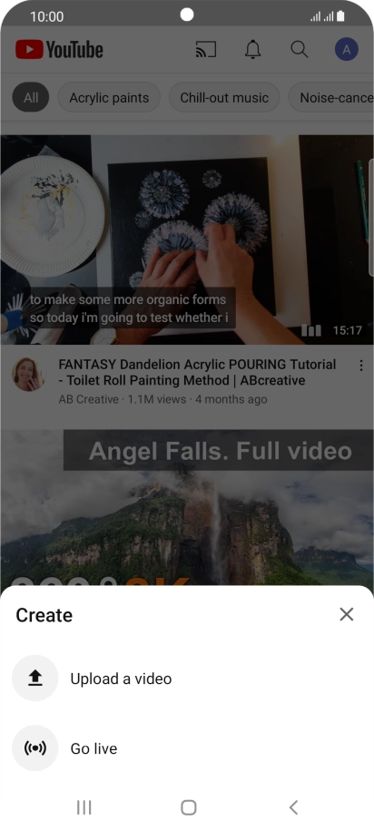 Press Upload a video.