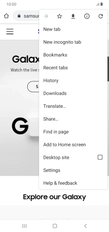 Press Settings.