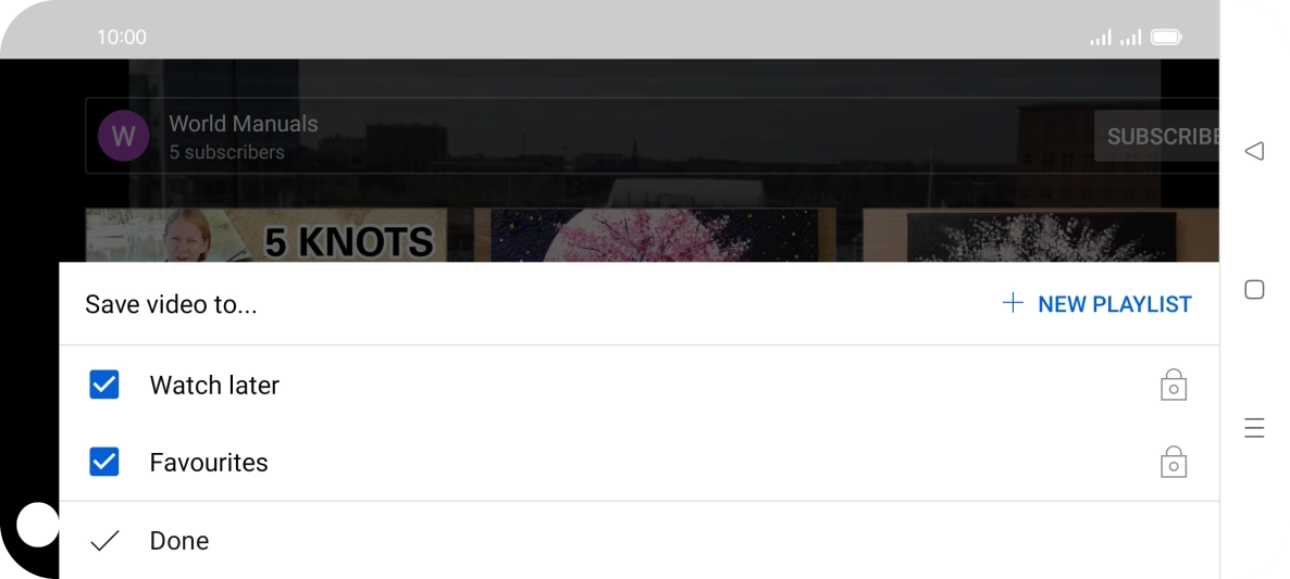 Press the required playlist.