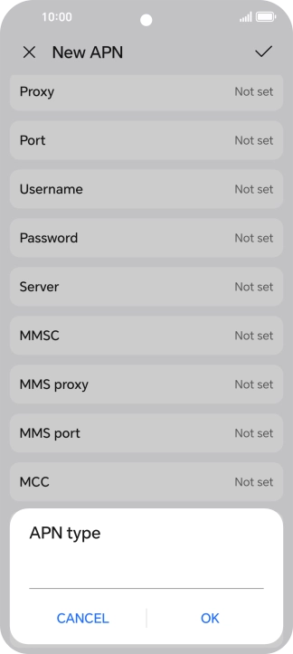 Key in mms and press OK.