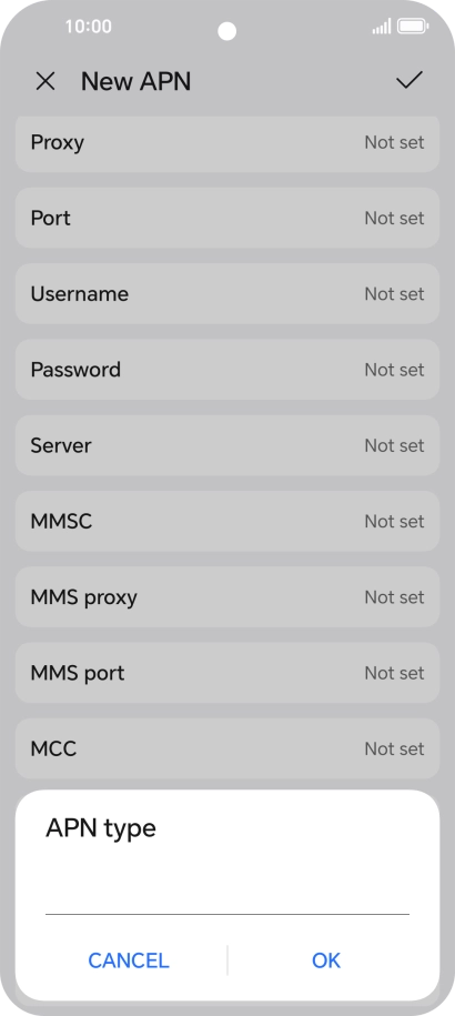 Key in mms and press OK.