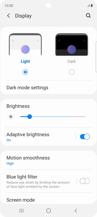 Press the indicator next to 