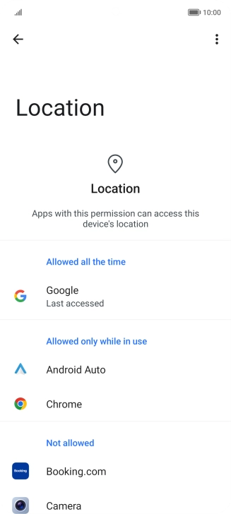 Press the required app.