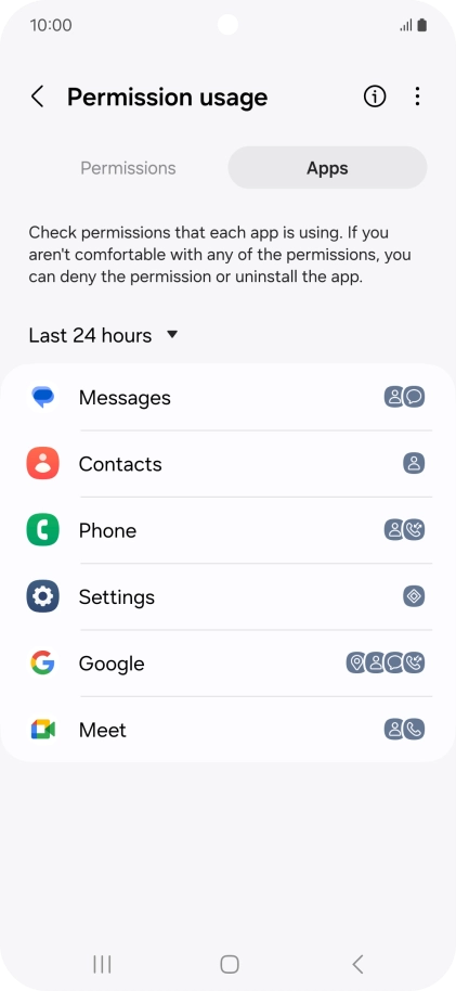 Press the drop down list.
