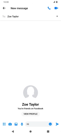 Write the required message and press the send icon.