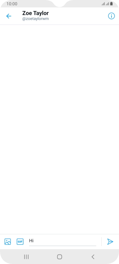 Write the required message and press the send icon.