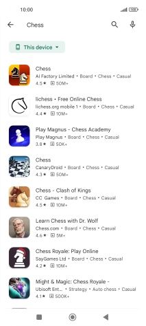 Press the required app.