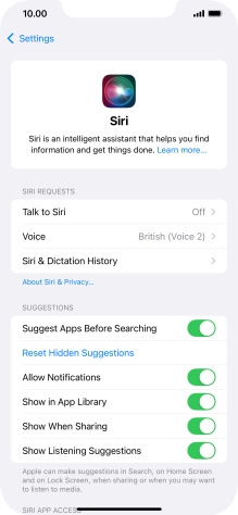 Press Talk to Siri.