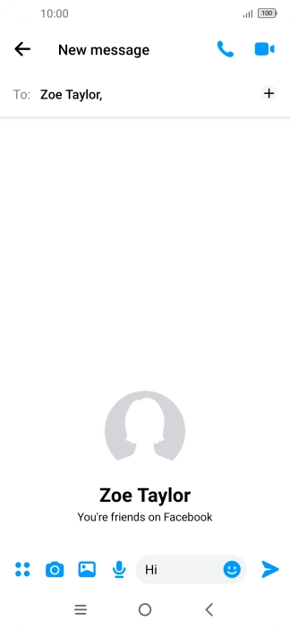 Write the required message and press the send icon.