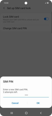 Key in a new four-digit PIN and press OK.