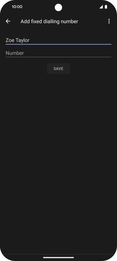 Press Number and key in the required phone number.