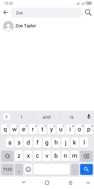 Press the required contact.