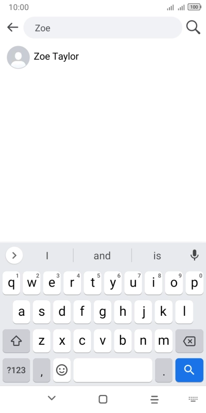 Press the required contact.