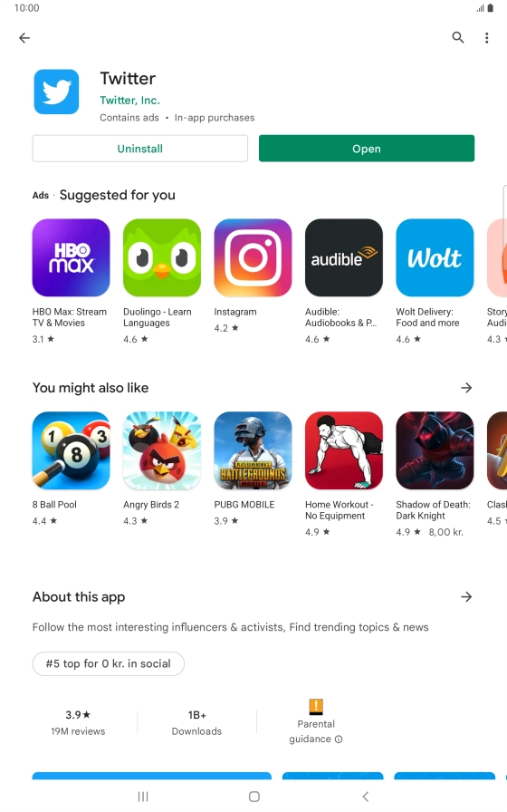 Press the Home key to return to the home screen.