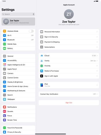Press iCloud.