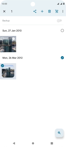 Press the required pictures or video clips.