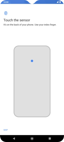 Follow the instructions on the screen to create the phone lock code using your fingerprint.