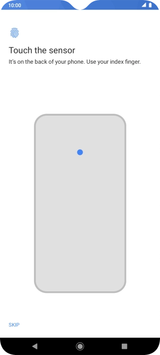 Follow the instructions on the screen to create the phone lock code using your fingerprint.