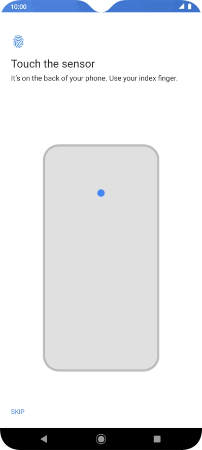 Follow the instructions on the screen to create the phone lock code using your fingerprint.