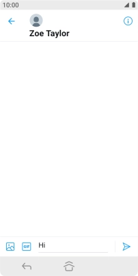 Write the required message and press the send icon.