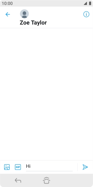 Write the required message and press the send icon.