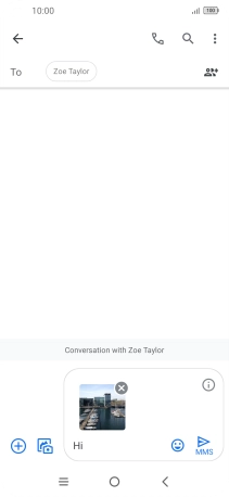 Press the send icon when you've finished your picture message.