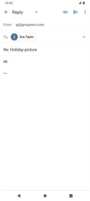 Write the required text and press the send icon.