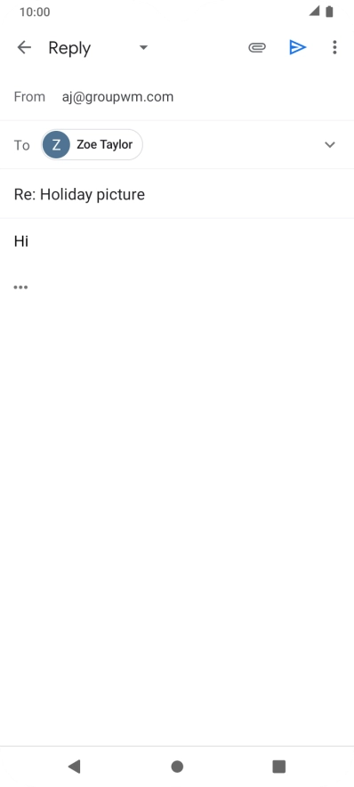 Write the required text and press the send icon.