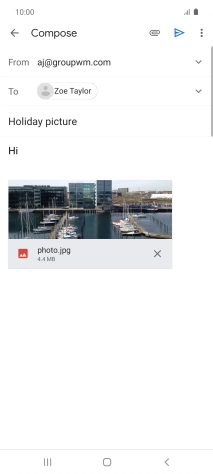 Press the send icon.
