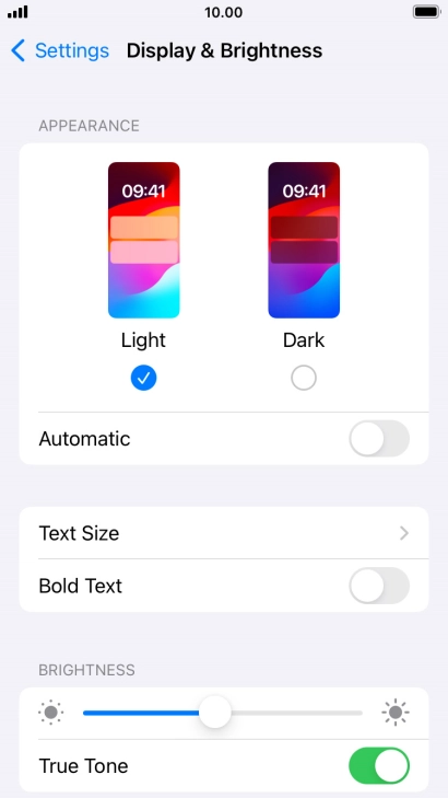 Press Dark.