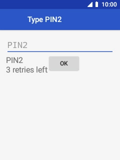 Select PIN2 and key in the PIN2. The default PIN2 is 1111.