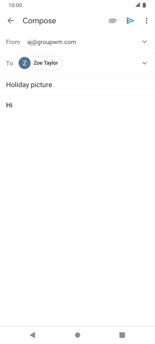 Write the required text and press the send icon.