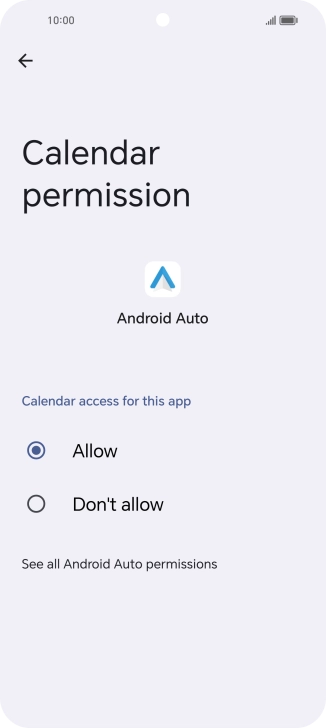 The app activity for the selected app is displayed.