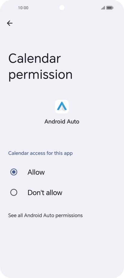 The app activity for the selected app is displayed.