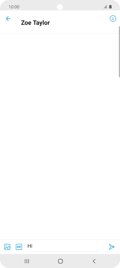 Write the required message and press the send icon.