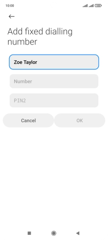 Press Number and key in the required phone number.