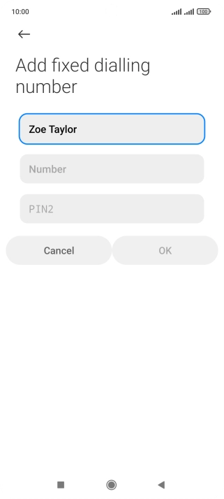 Press Number and key in the required phone number.