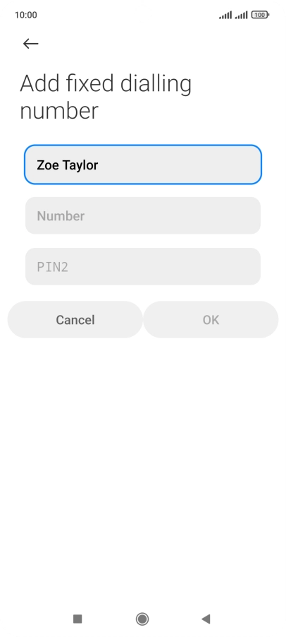 Press Number and key in the required phone number.