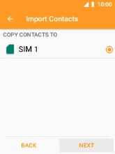 Select the name of the SIM.