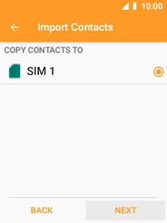 Select the name of the SIM.